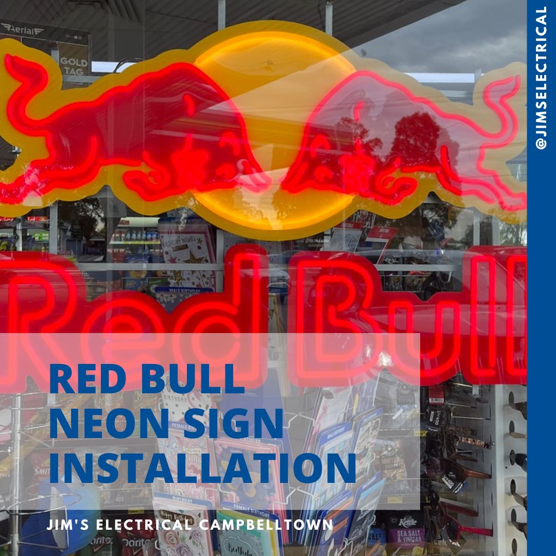 Red Bull Neon Sign Installation